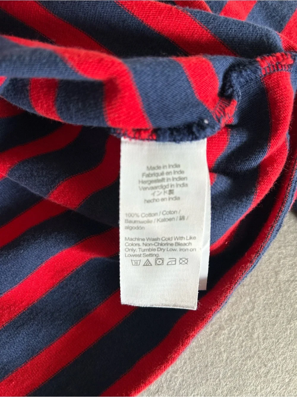 2 J. Crew Womens Long Sleeve T-Shirt Size M- Black & White, Blue &Red Stripes